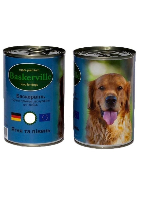 Влажный корм для собак Ягненок и петух 400 г (4250231597022) Baskerville (316226935)