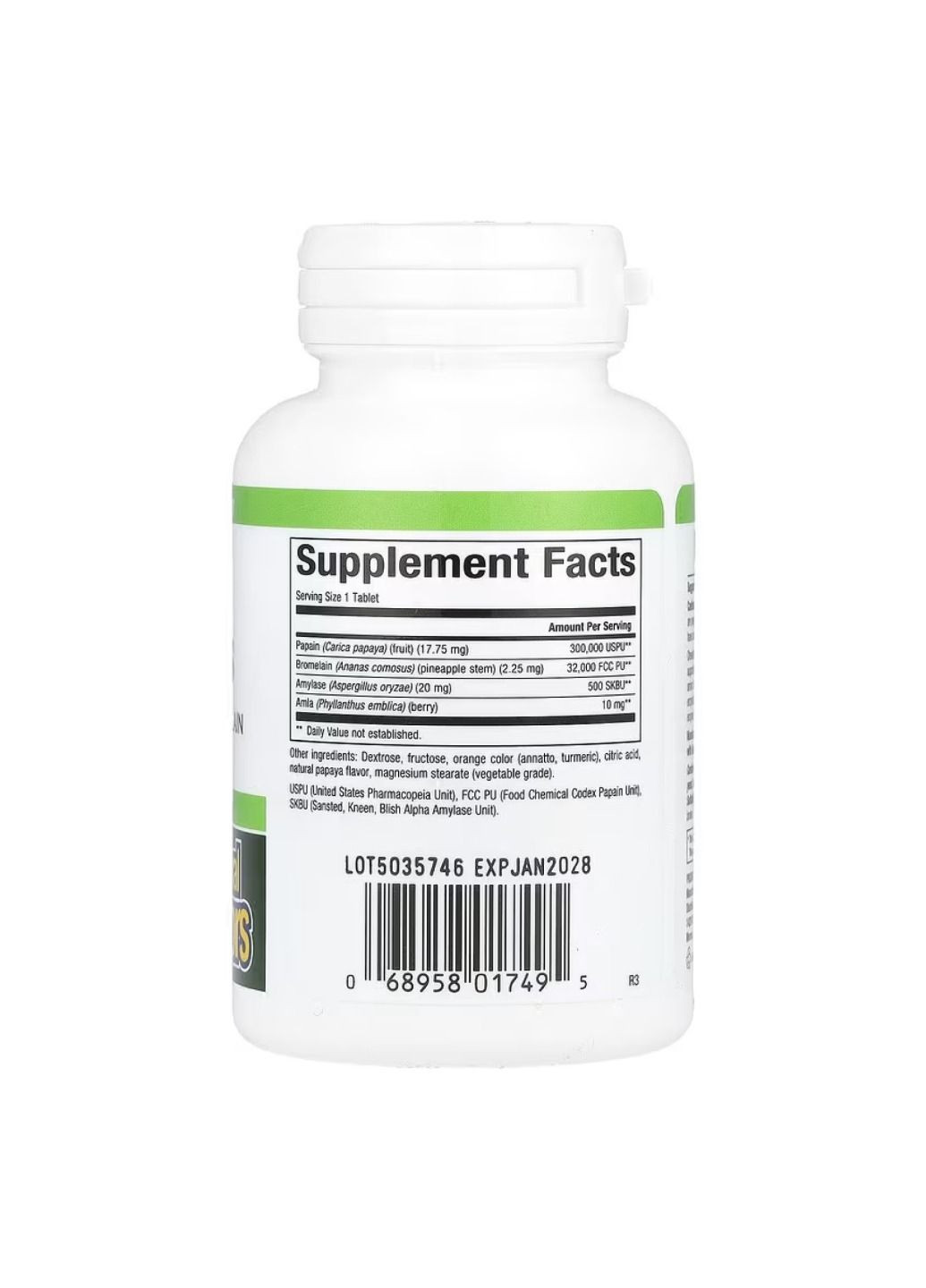 Добавка Papaya Enzymes - 120 tabs Natural Factors (330105354)