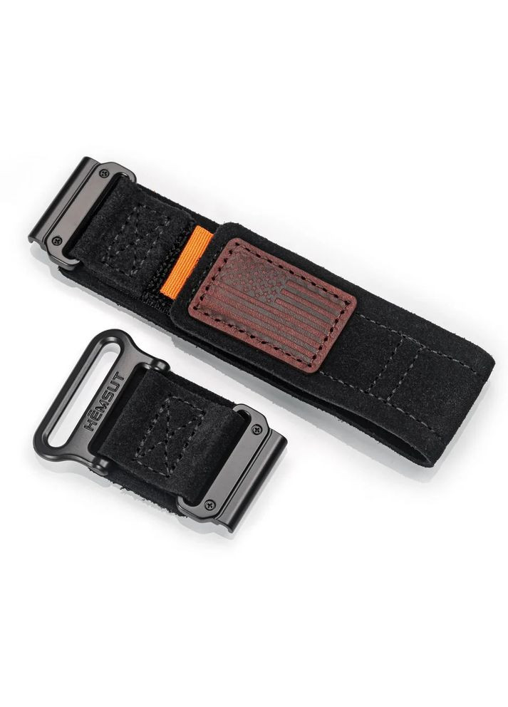 Ремешок для часов Hemsut HGA143 Suede Leather Garmin Black 22 mm Modfit (341821806)