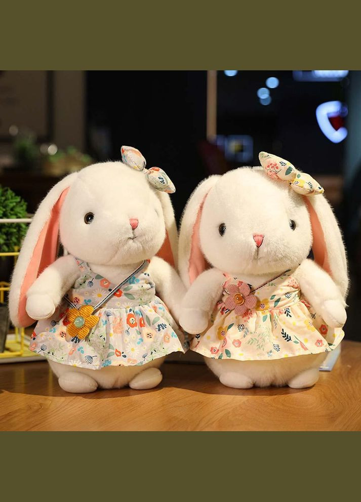 М'яка іграшка кролик в жовтому платті (NR0188_1) No Brand (305772140)