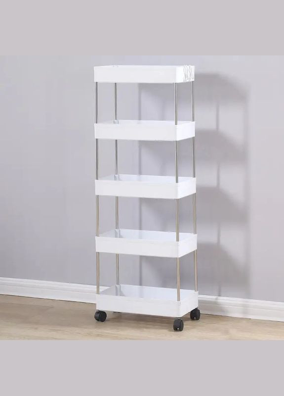 Етажерка стелаж на 5 полиць на колесах Supretto (297442741)