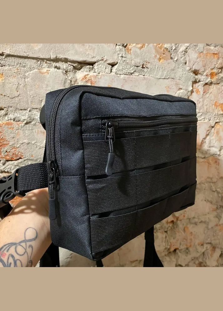 Чорна чоловіча сумка тактична нагрудна, Нагрудна сумка кобура, Сумка ЗСУ, Сумка через плече військова No Brand (329444782)
