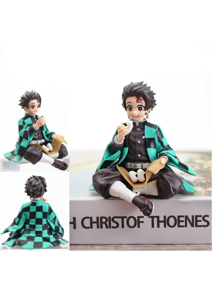 Фигурка Камадо Танджиро 13 см Demon Slayer Kimetsu no Yaiba аниме статуэтка ПВХ сидящая коллекционная No Brand (362682234)