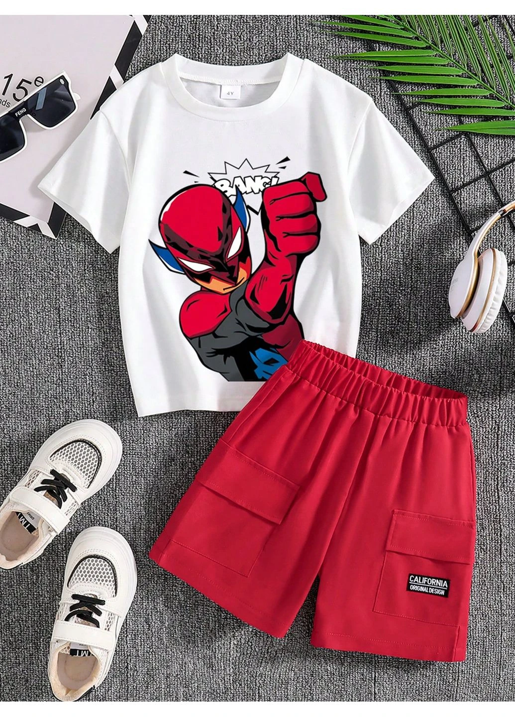 Комбинированный летний костюм SHEIN