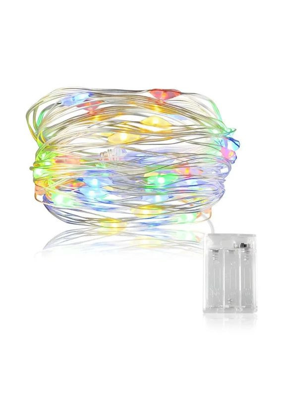 Світлодіодна гірлянда на батарейках RD-302, 10 метрів, 100 LED, мультиколір No Brand (305844437)