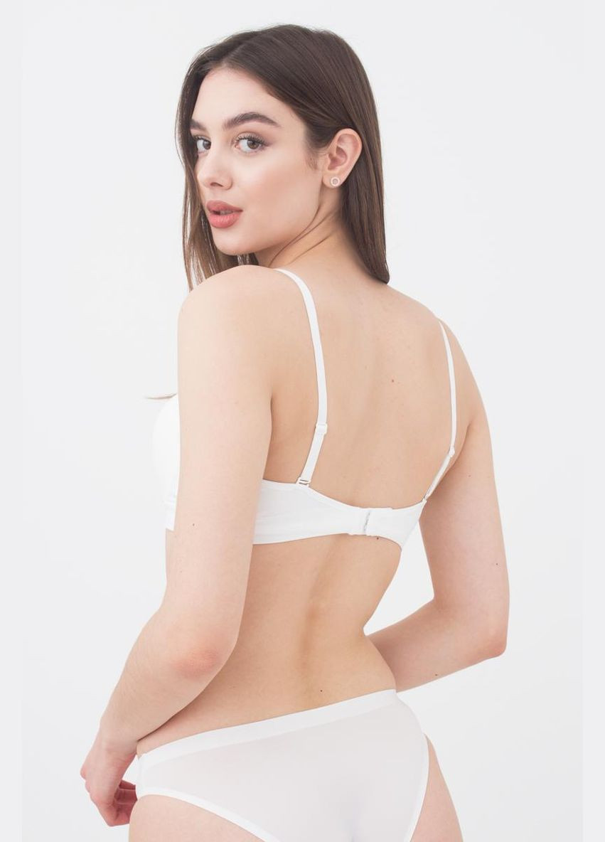 Белый балконет бюстгальтер топ Giulia с косточками полиамид