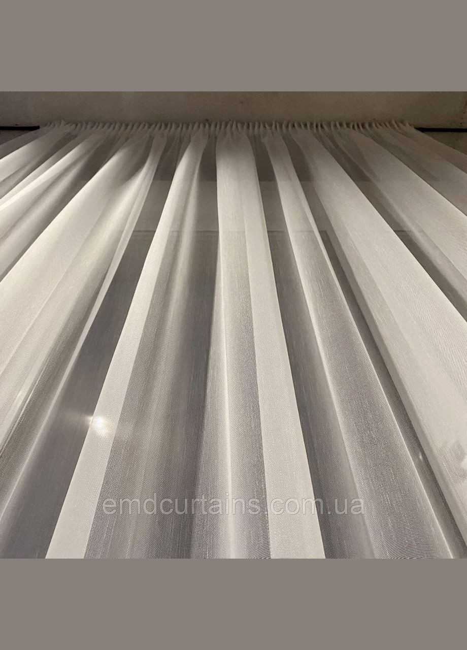 Комплект шторы 2 шт 150х250 см микровелюр Серо-синий, тюль бамбук 550 см Тепло-белый No Brand (337358241)