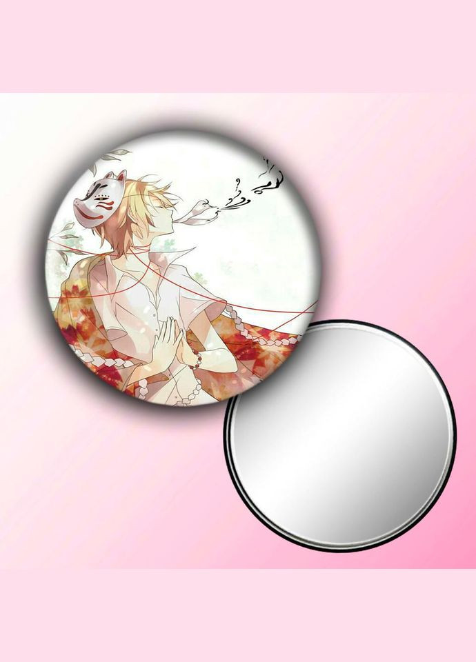 Зеркальце косметическое карманное Аниме Тетрадь дружбы нацуме #0001 с рисунком круглая 56 мм No Brand (309160525)