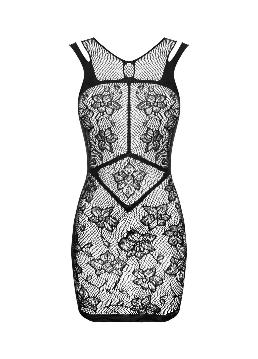 Черное откровенное миниплатье d239 dress Obsessive