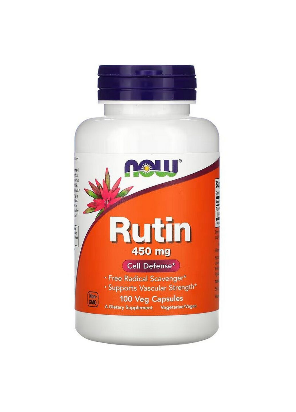 Вітаміни та мінерали Rutin 450 mg, 100 вегакапсул Now (293419540)