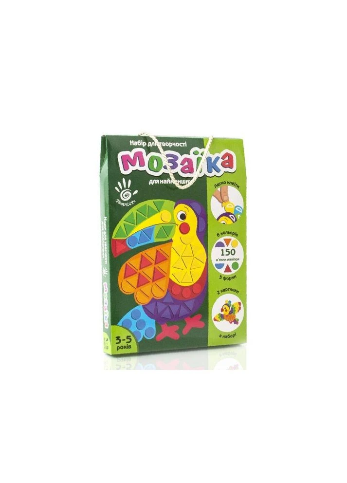 Мозаїка Vladi Toys Тукан 150 наклейок м'яка, фігурна, набір для творчості No Brand (386511888)