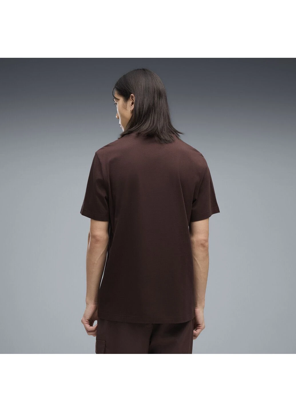 Коричнева футболка essentials small no. 1 logo tee men Puma