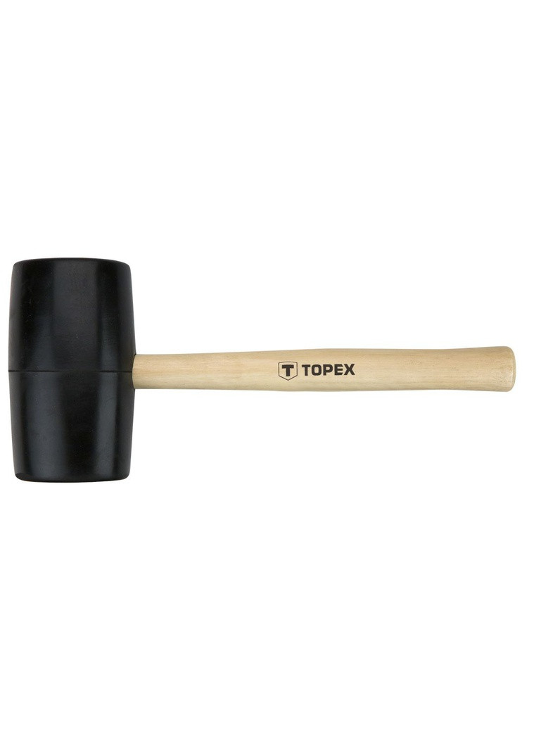 Гумова киянка (340 мм, 72 мм, 900 г) з дерев'яною ручкою (22675) Topex (263433669)