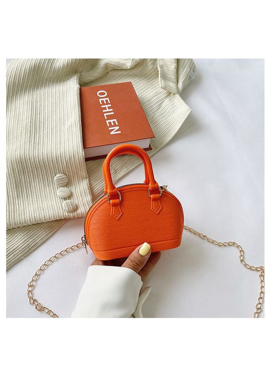 Детская маленькая сумка 10447 кросс-боди на цепочке оранжевая No Brand (326487604)