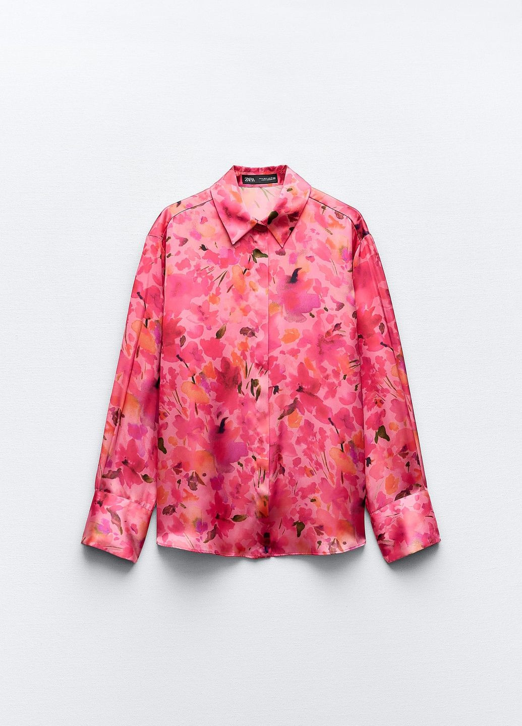 Цветная праздничный рубашка с цветами Zara