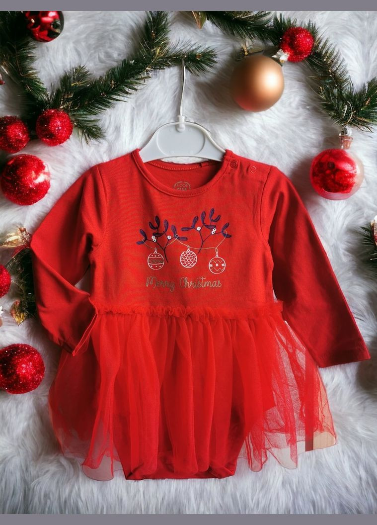 Новогоднее платье-боди 30235, Размер 74 No Brand (303613051)