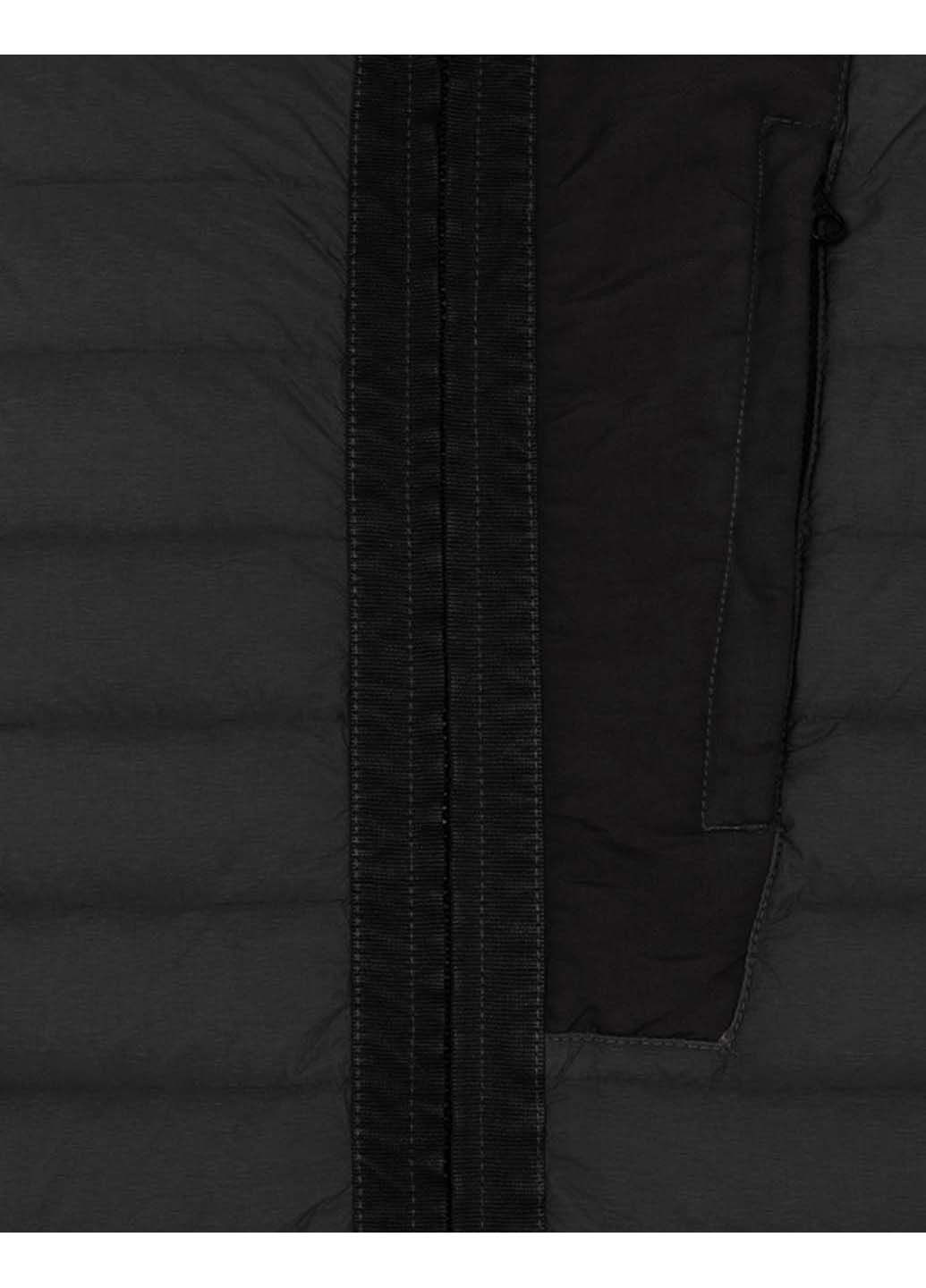 Чорна демісезонна куртка 41225 loom woven down chambers stretch nylon tc Stone Island