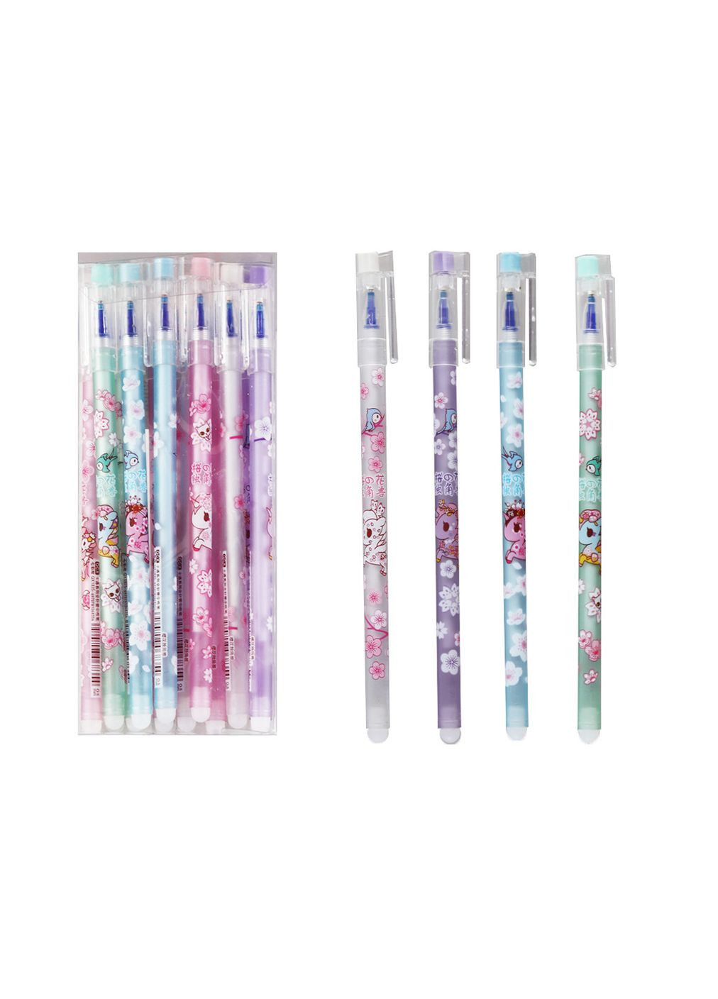 Ручка гелевая "пиши-стирай" синий, 0.5 мм "Единорог / Unicorn" No Brand (342417714)