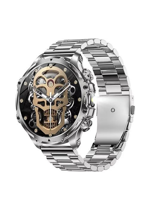 Смарт-годинник Розумний годинник Tactic Blaze Silver Steel + ремінець в подарунок Modfit (341676235)