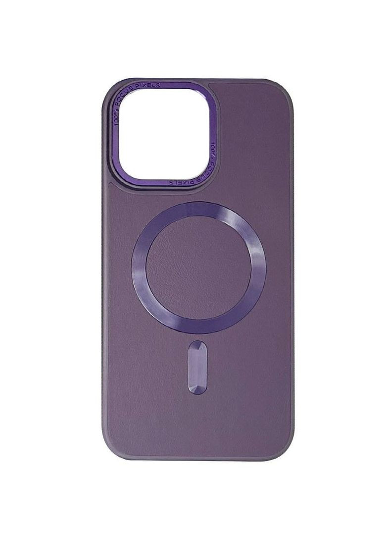 Кожаный чехол Bonbon с металлическими кнопками и MagSafe на Apple iPhone 15 Pro (6.1") Epik (279851613)