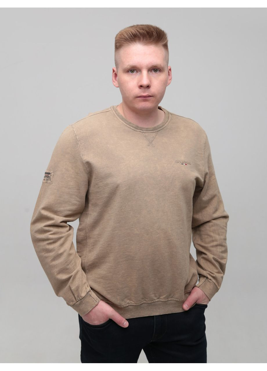 Бежевый свитшот бежевый мужской с манжетом Bagarda варенка (358932512)