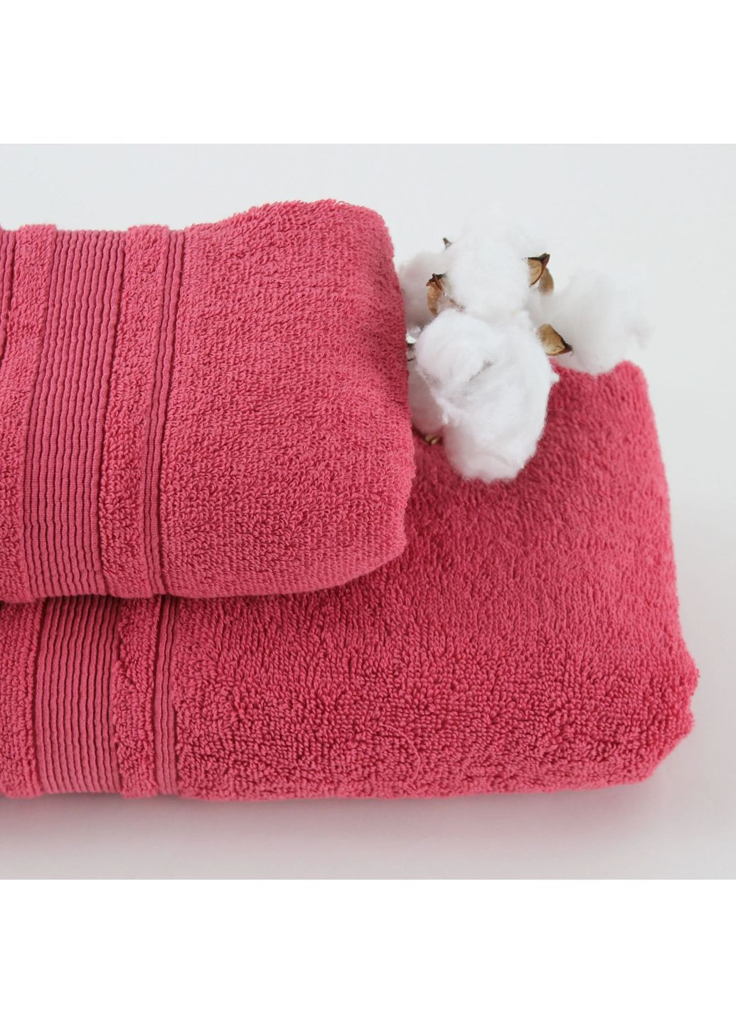 Бавовняний рушник для тіла 70*140 см, 550 г/м2 Fancy Рожевий (285305090) ТЕП однотонний рожевий