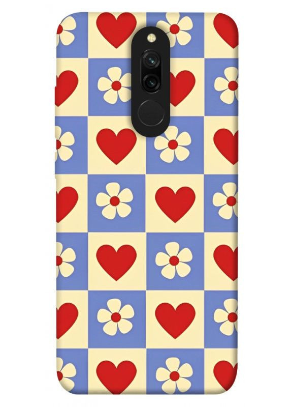 Чохол з принтом для Xiaomi Redmi 8 / для Ксяомі, сяомі, ксіомі редмі 8 Серця-квіточки No Brand (338601160)