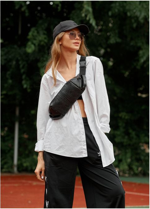 Сумка женская на пояс бананка Holster MSH черная (SKU_87113070-VS) Sambag (302450246)