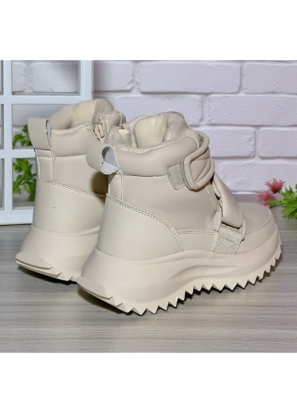 Зимові черевики на овчині для підлітка дівчини,дутики на липучці для дівчинки,підліткові зимові хайтопи для дівчинки Clibee (367020261)