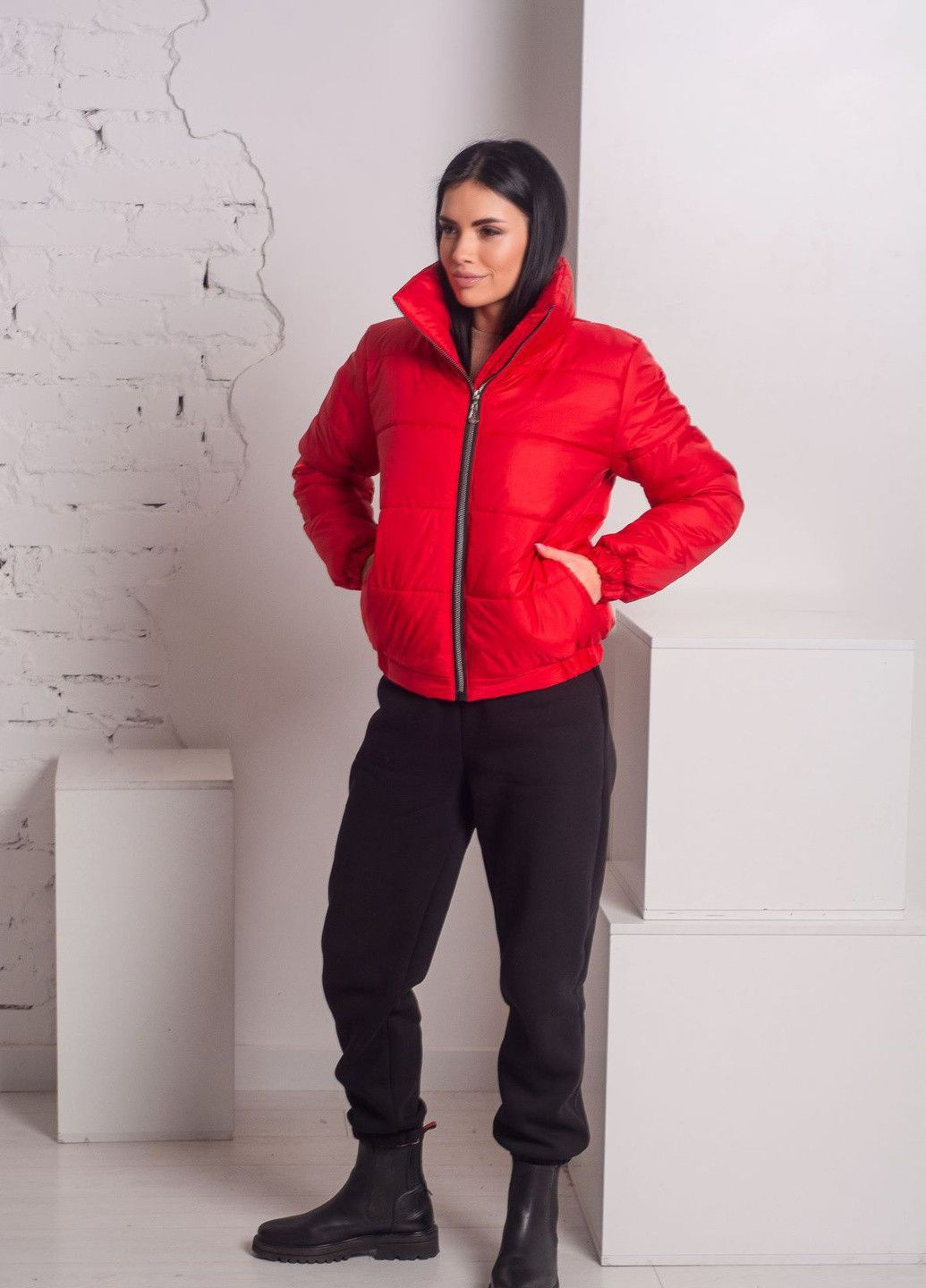 Красная демисезонная куртка к-008 красная SoulKiss k-008