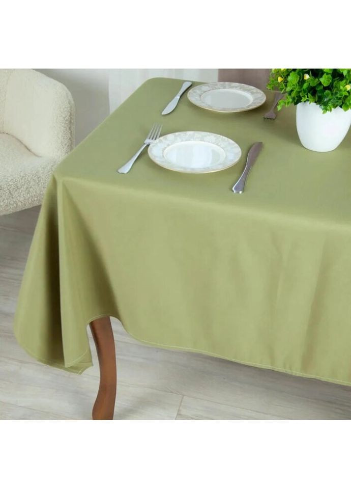 Скатерть водоотталкивающая Aquastop Olive С-04222-30304 150х150 см оливковая ТЕП (335879753)