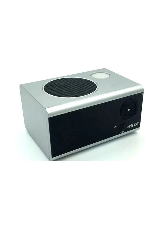 Bluetooth колонка A659 горізонтальна- срібло Aspor (388967777)