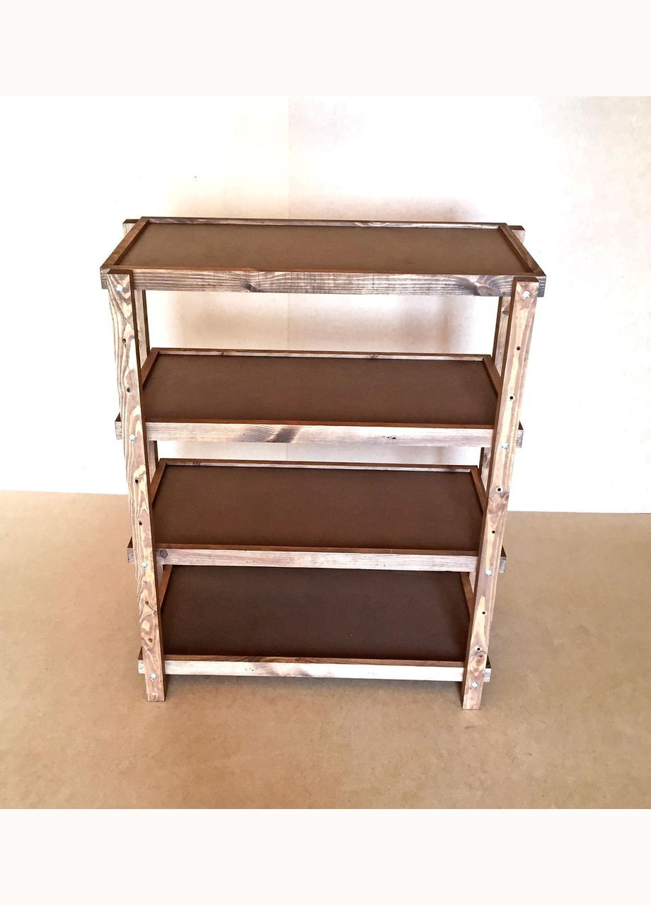 Этажерка разборная из дерева Честер 4 полки 40х80х100 капучино (ЭТЖ-844080100) No Brand (327850182)