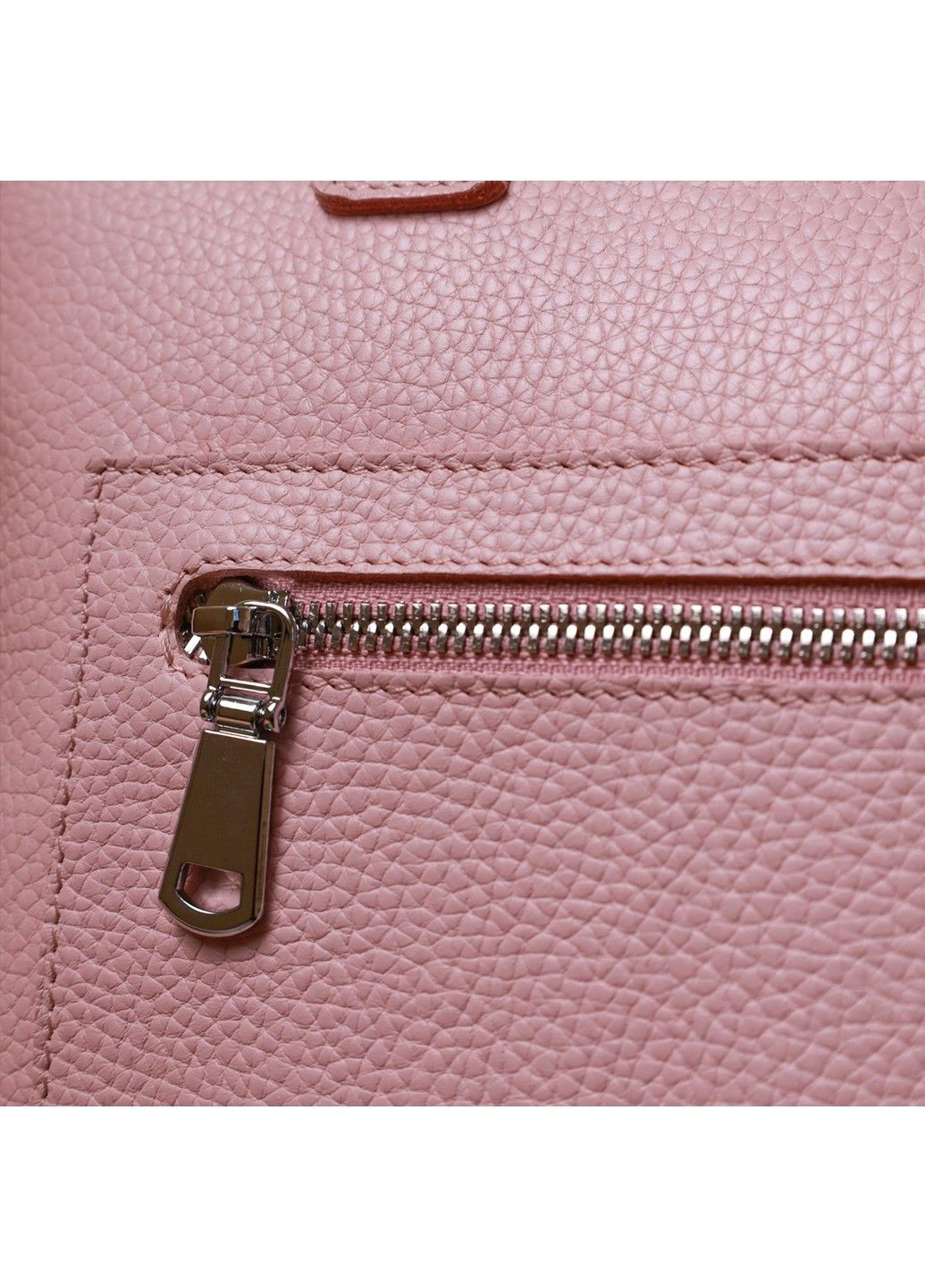 Містка шкіряна жіноча сумка-шоппер 16356 Рожевий Shvigel (292849830)