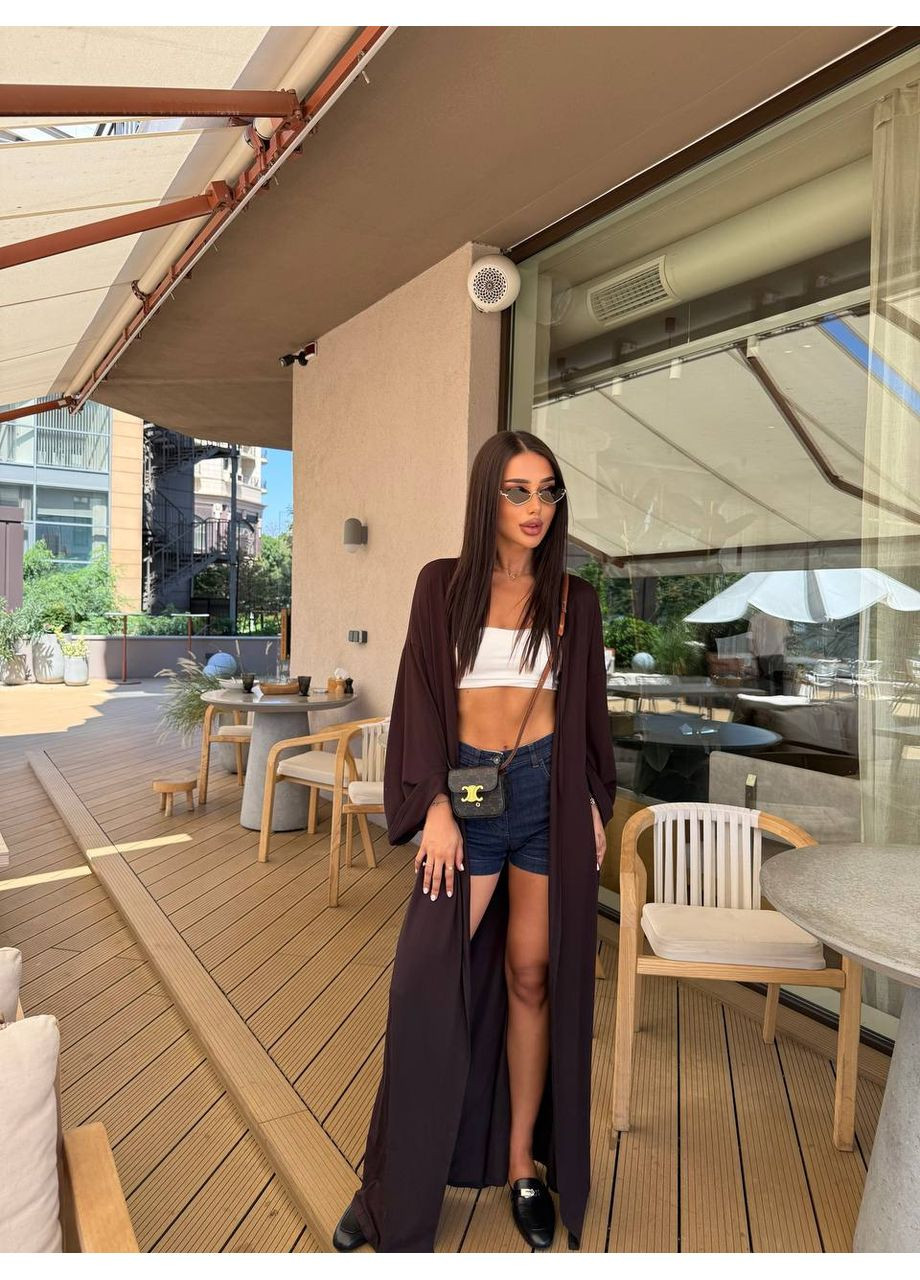 Коричневый демисезонный кардиган Vione