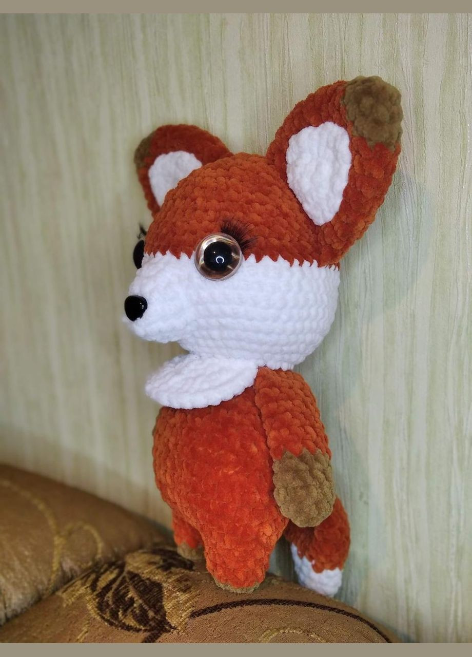 Вязаная игрушка маленький лисенок, ручная работа No Brand (304060129)