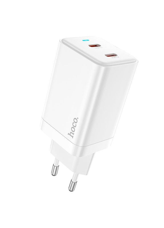 Мережевий зарядний пристрій Starlight N23 2xType-C 45W 3A PD/QC White Hoco (368698182)