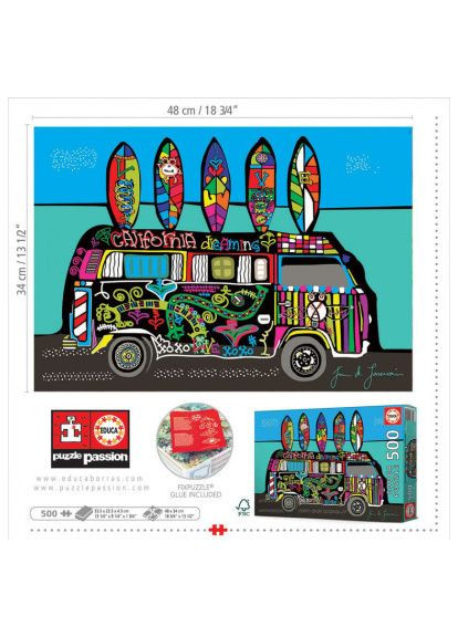 Пазл Мечта о Калифорнии 500 элементов (6337233) Educa Мрія про Каліфорнію 500 елементів (366065913)