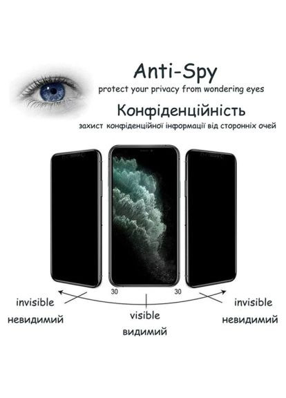 Стекло защитное Anty Spy Samsung Galaxy A34 (Black) (535338) Drobak Anty Spy Samsung Galaxy A34 (Black) (366695581)