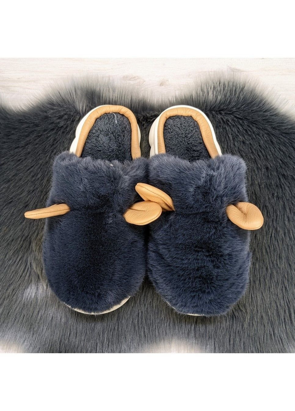 Тапочки домашні хутряні з вушками Fashion (311216640)