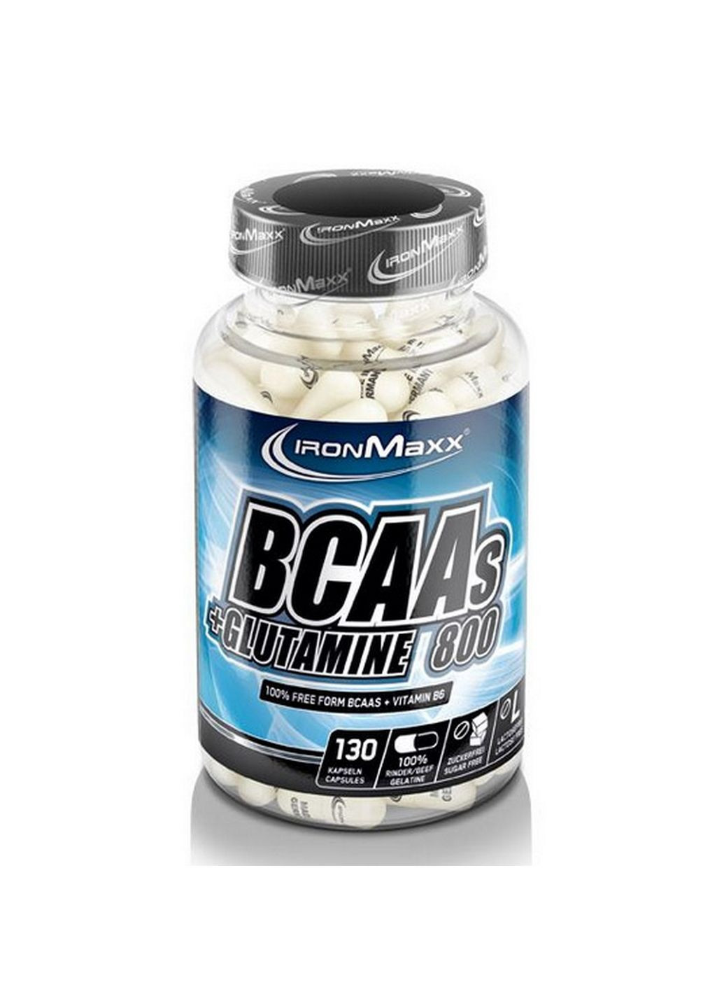 Аминокислота BCAA BCAAs + Glutamine 800, 130 капсул Ironmaxx (293417723)