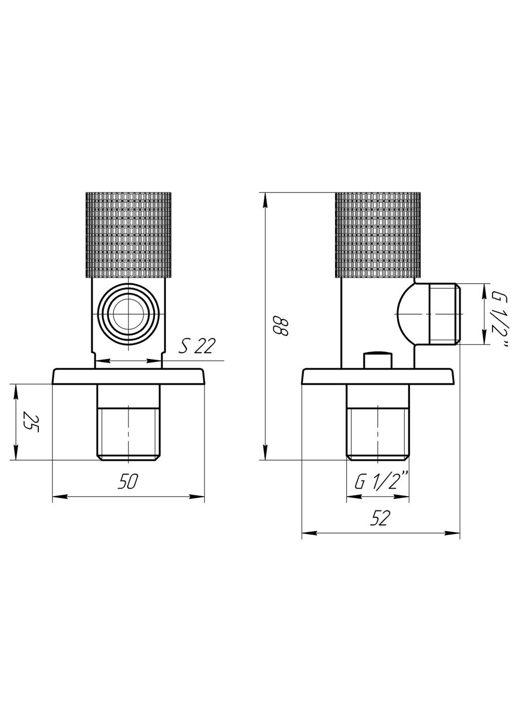 !!Набор кранов угловых керамика EXCLUSIVE 1/2″X1/2″ 9889 WW (White/White) (комплект2шт.) Solomon (335426272)
