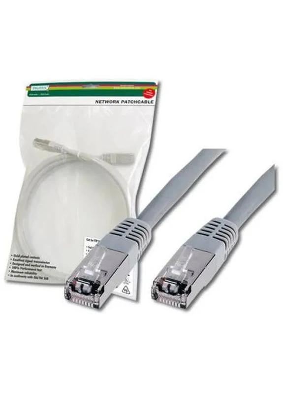 Патч-корд 0.5м, cat.5e, SF-UTP, AWG 26/7, gray (DK-1531-005) Digitus (399599331)
