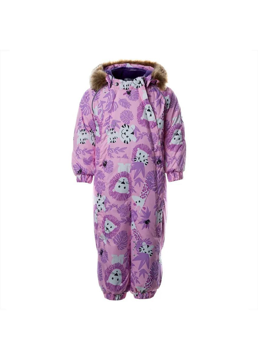 Розовая детский зимний комбинезон keira, р.80, розовый с принтом () Huppa 31920030-03013-080