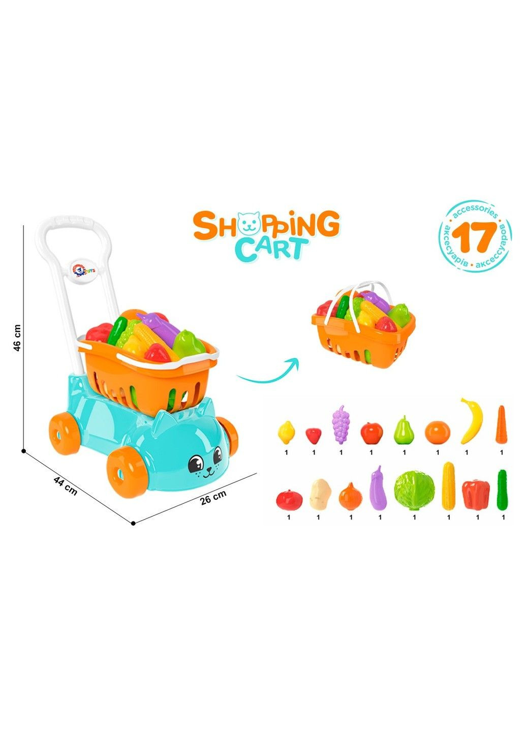 Ігровий набір Візочок для супермаркету ТехноК (326598562)