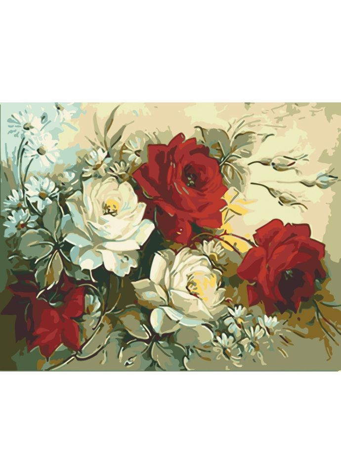 Картина по номерам без подрамника "Помпезные розы" 13031-ACNF 40х50 см Art Craft (333330947)