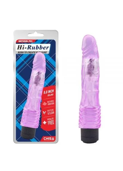 Вібромасажер Jelly Hi - Rubber, Pink, Фіолетовий Chisa (303891541)
