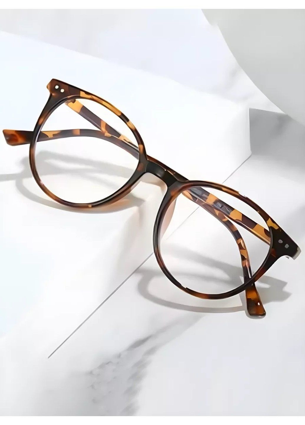 Солнцезащитные очки Image имиджевые прозрачные леопардовые коричневые No Brand (315388433)