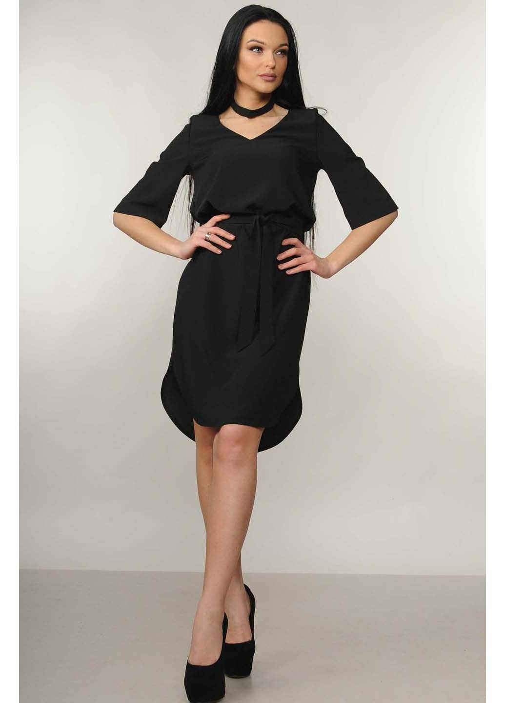 Черное праздничный платье Ри Мари однотонное