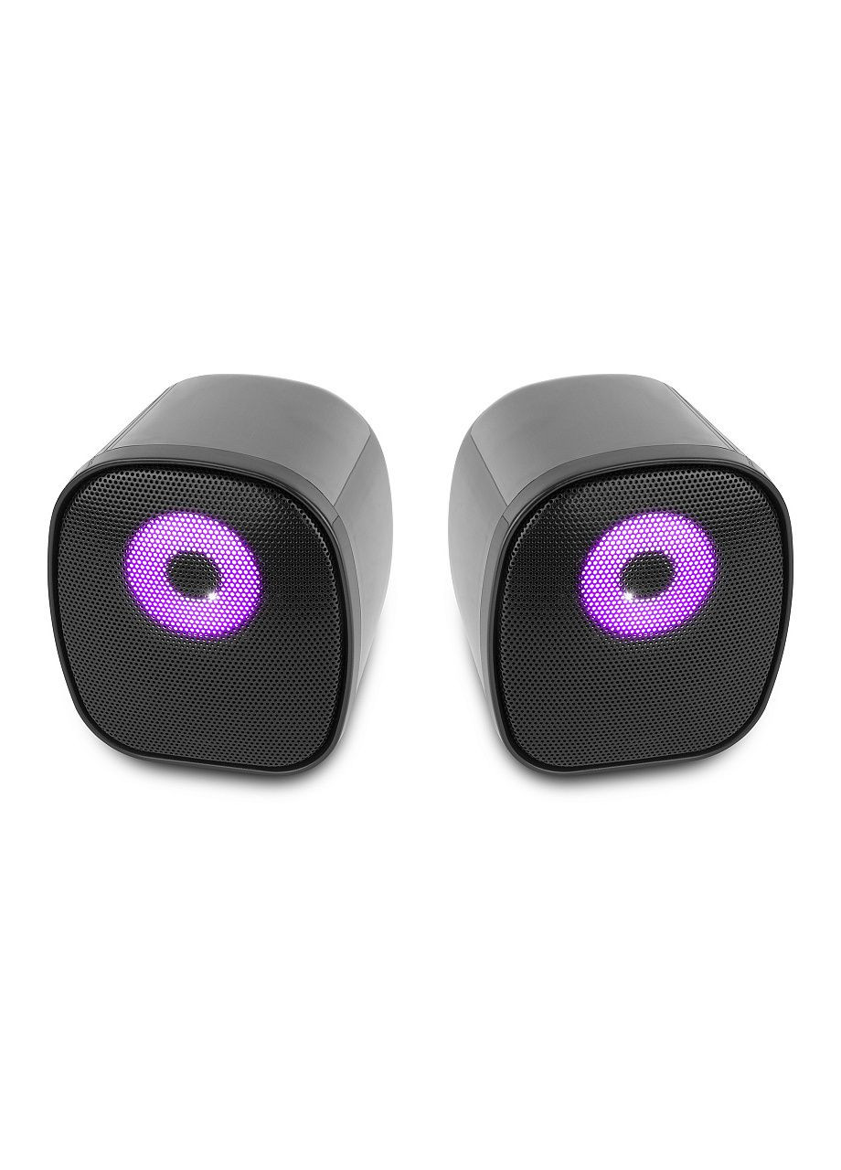 Колонки S-55 black (6Вт, USB, підсвічування) Real-El (333824421)